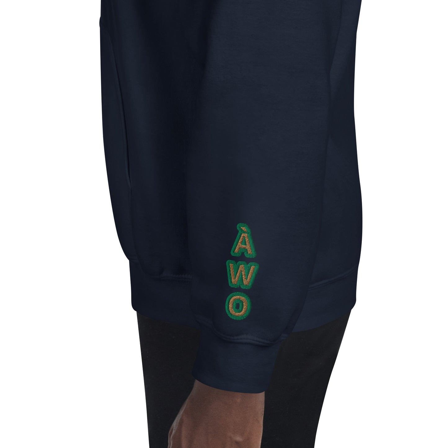 Egbe Iré ÀWO Logo Iyaami Ájé embroidered IFA Awo  Isese Reverse Hoodie