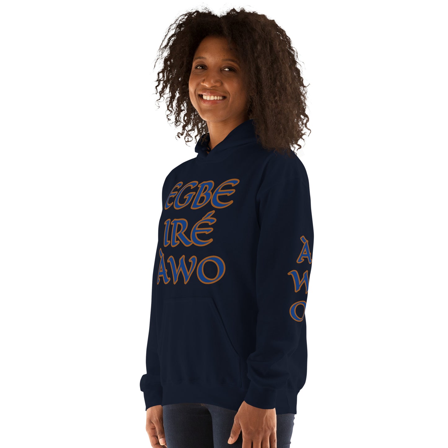 Egbe Ire Awo 2 Logo Blue Unisex Hoodie