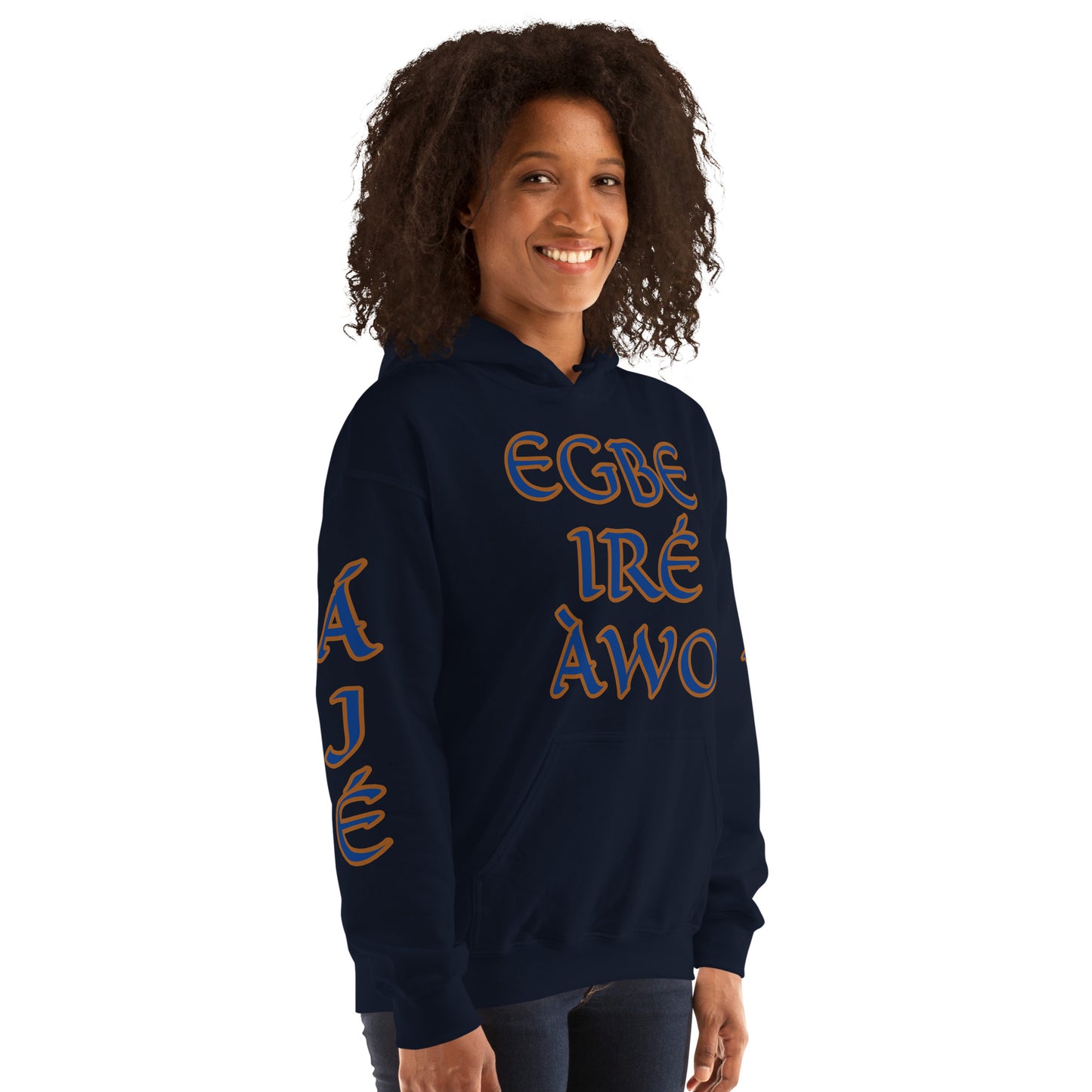 Egbe Ire Awo 2 Logo Blue Unisex Hoodie