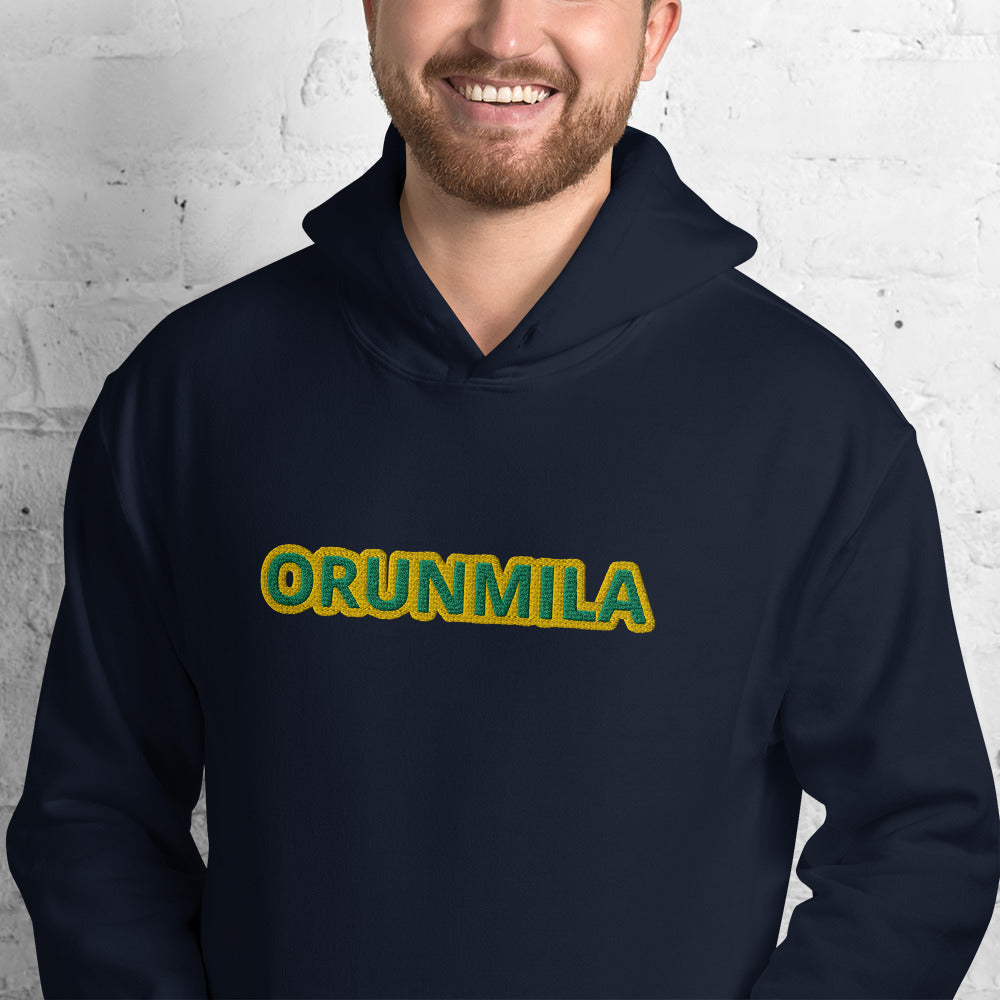 Egbe Iré Àwo Logo IFA Lucumi Orunmila embroidered Unisex Hoodie