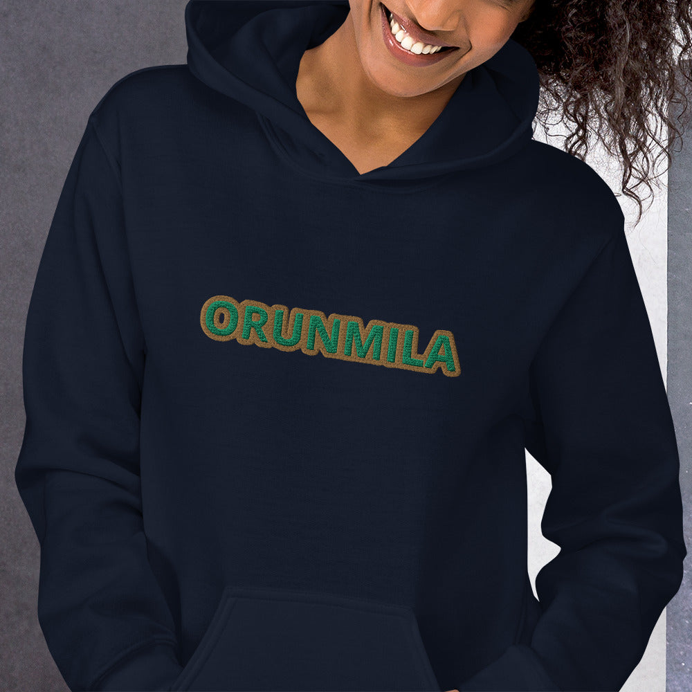 Egbe iré awo logo embroidered Orunmila IFA Isese Unisex Hoodie