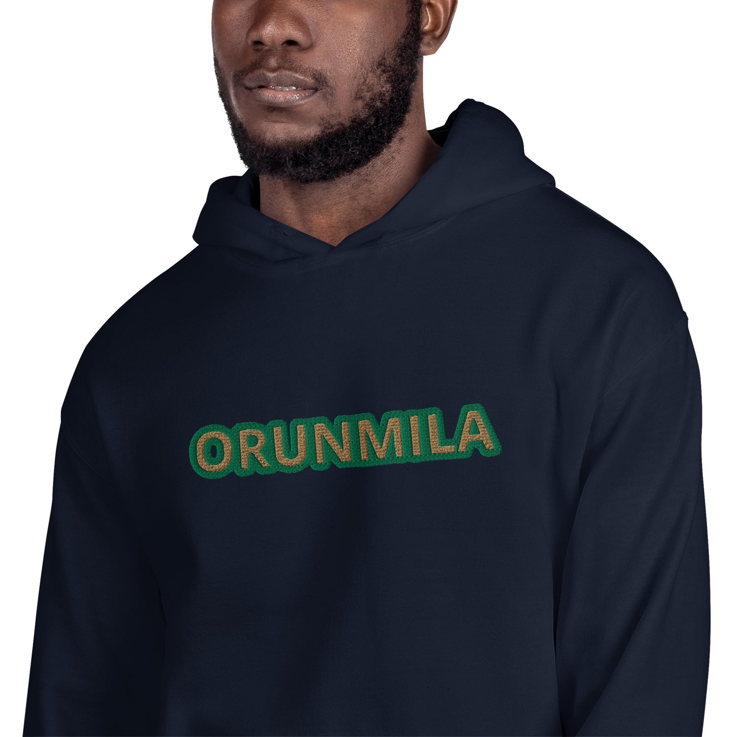 Egbe Iré ÀWO Logo Orunmila embroidered IFA Isese Reverse Unisex Hoodie