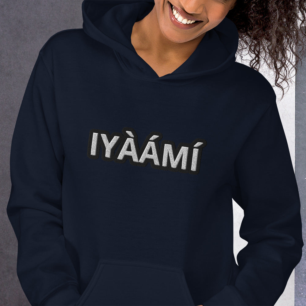 Egbe Iré ÀWO Logo Iyaami embroidered Aje 2 Unisex Hoodie