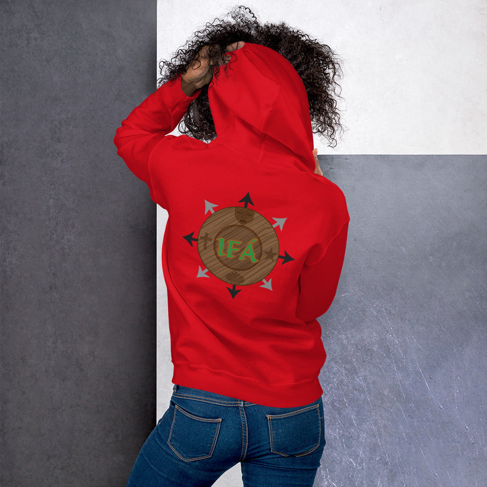 Egbe iré awo logo embroidered Orunmila IFA Isese Unisex Hoodie