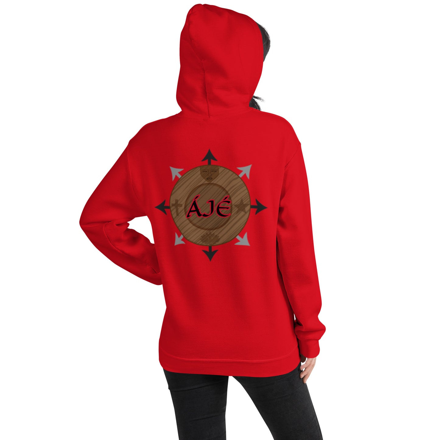 Egbe Iré ÀWO Logo Iyaami embroidered Aje 5 Unisex Hoodie