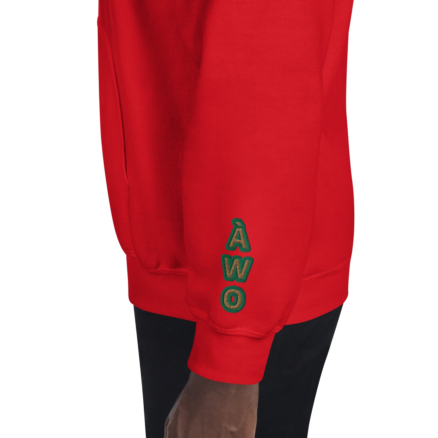 Egbe Iré ÀWO Logo Orunmila embroidered IFA Isese Reverse Unisex Hoodie