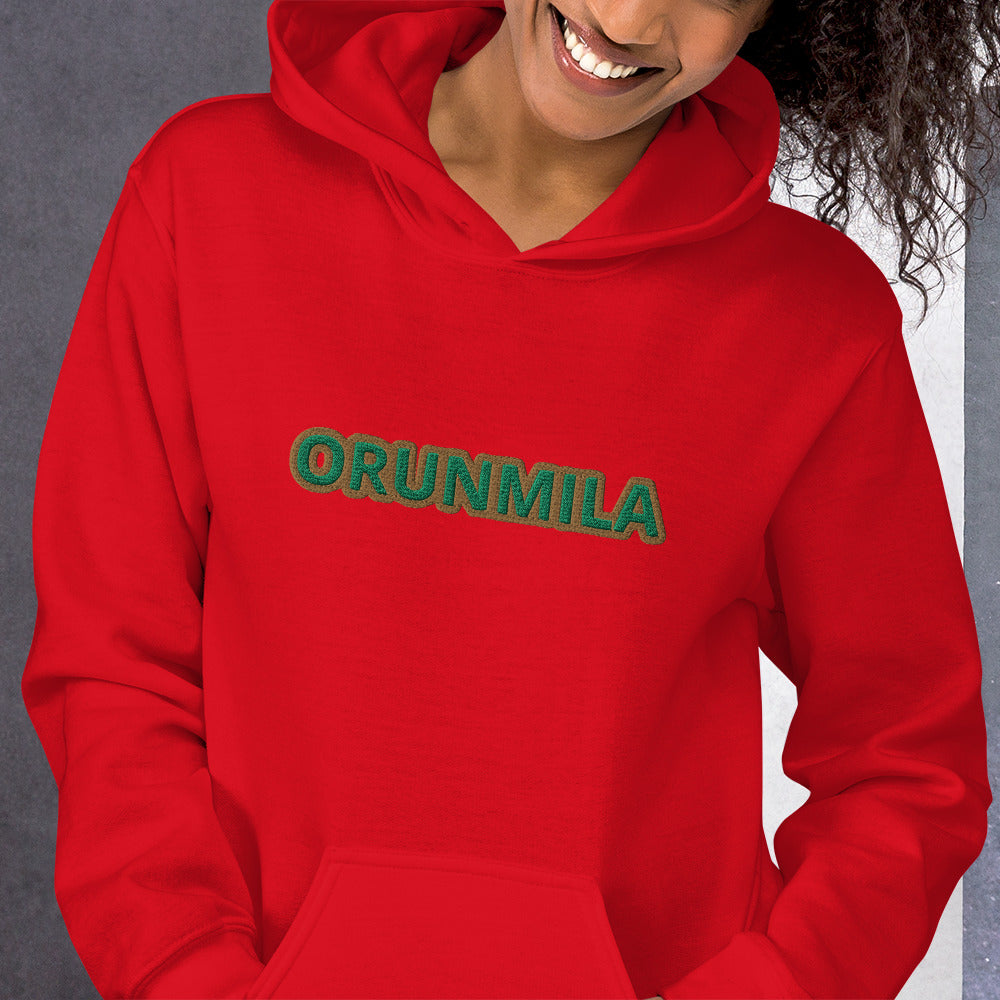 Egbe iré awo logo embroidered Orunmila IFA Isese Unisex Hoodie