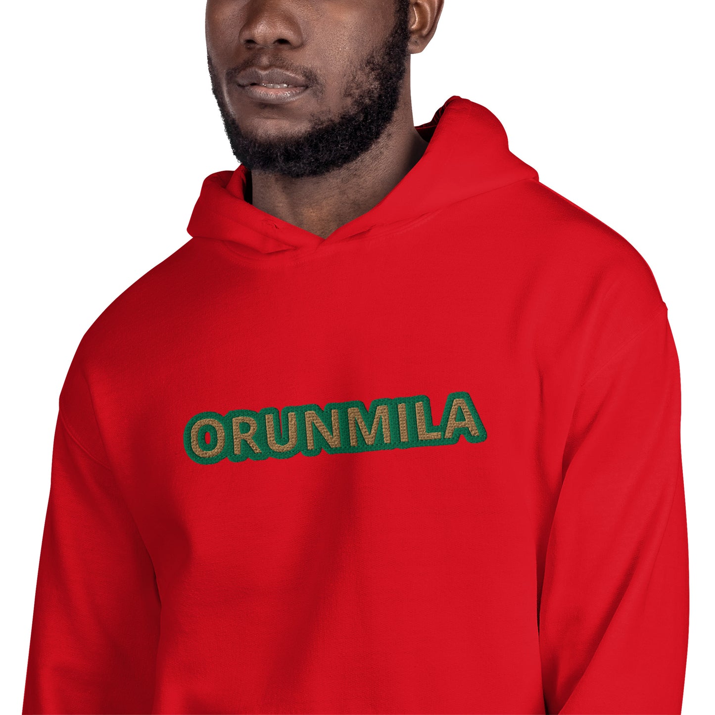 Egbe Iré ÀWO Logo Orunmila embroidered IFA Isese Reverse Unisex Hoodie