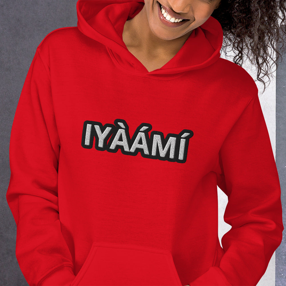 Egbe Iré ÀWO Logo Iyaami embroidered Aje 2 Unisex Hoodie