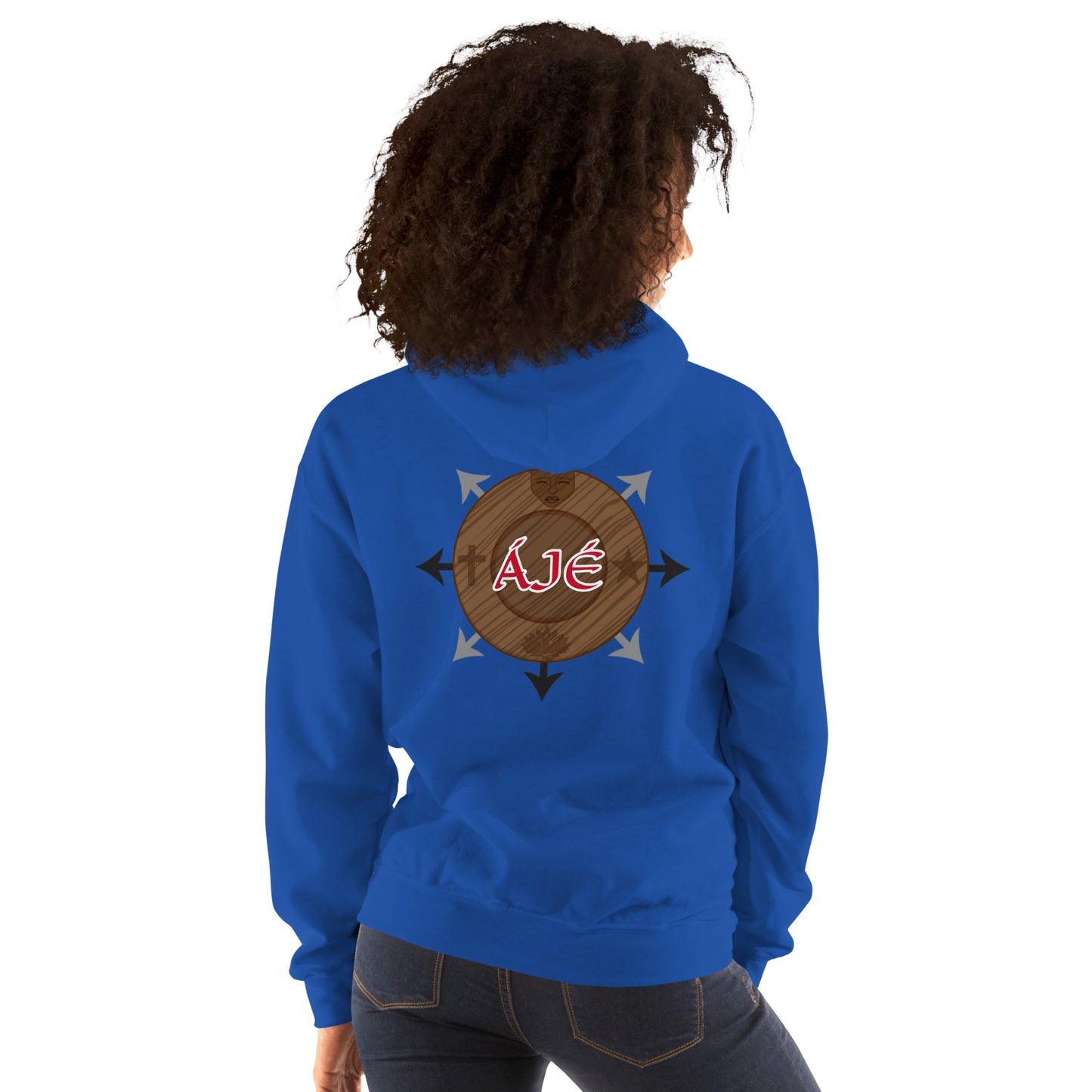 Egbe Iré ÀWO Logo Orunmila embroidered Aje 4 Unisex Hoodie