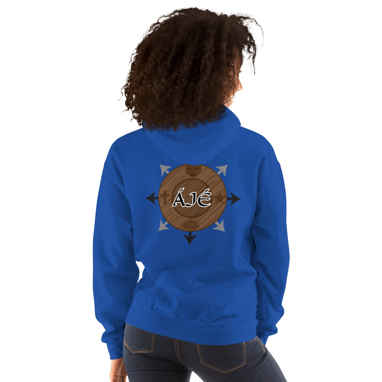 Egbe Iré ÀWO Logo iyaami embroidered Aje 3 Unisex Hoodie