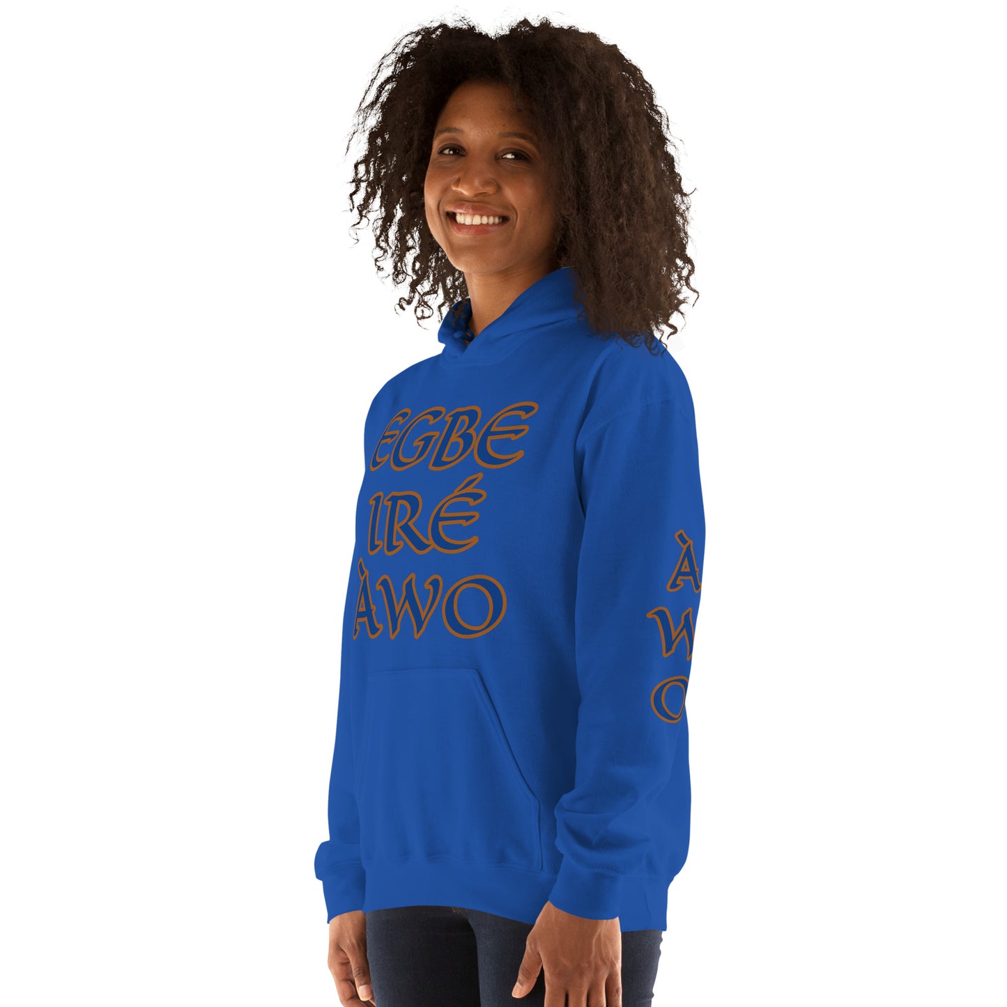 Egbe Ire Awo 2 Logo Blue Unisex Hoodie