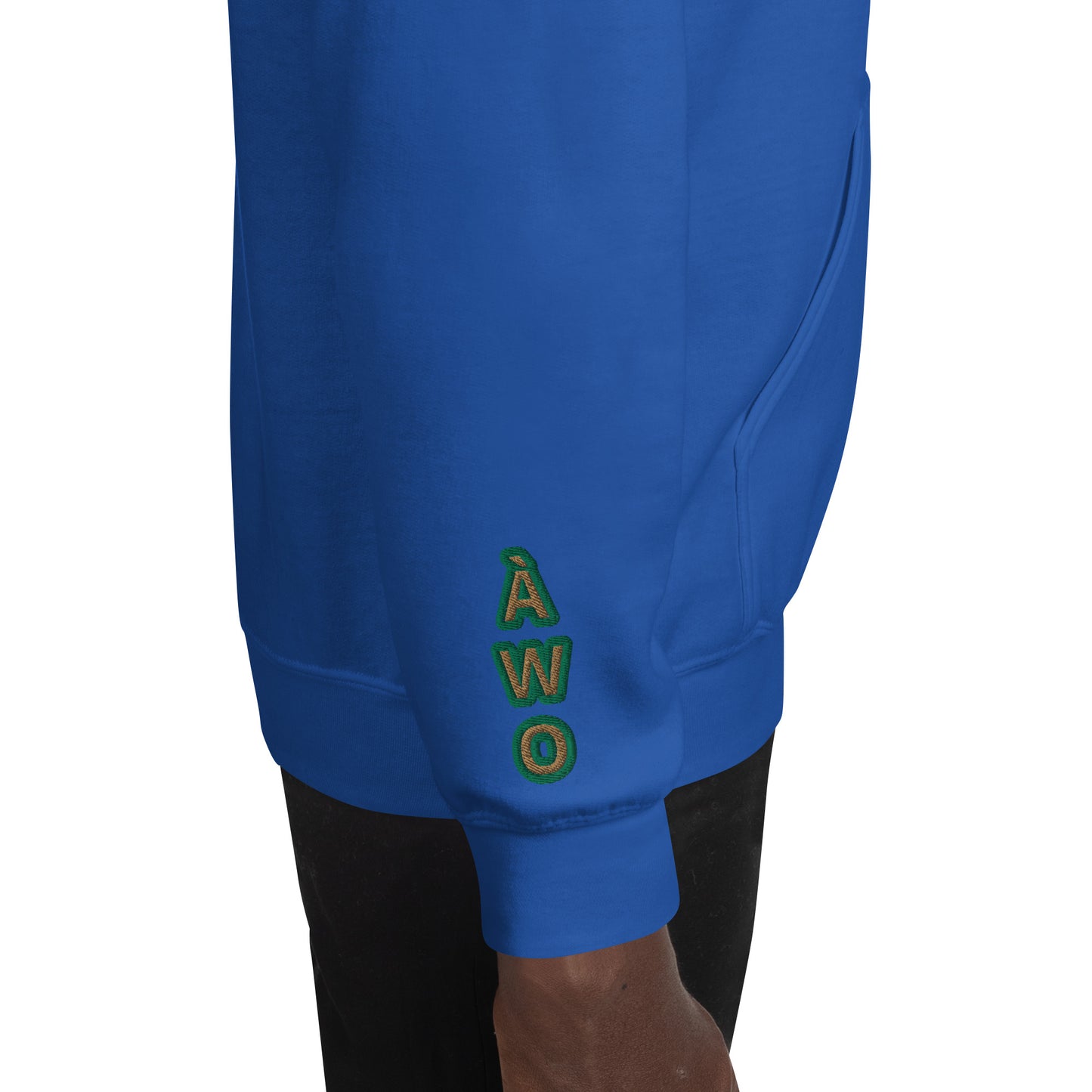 Egbe Iré ÀWO Logo Orunmila embroidered IFA Isese Reverse Unisex Hoodie