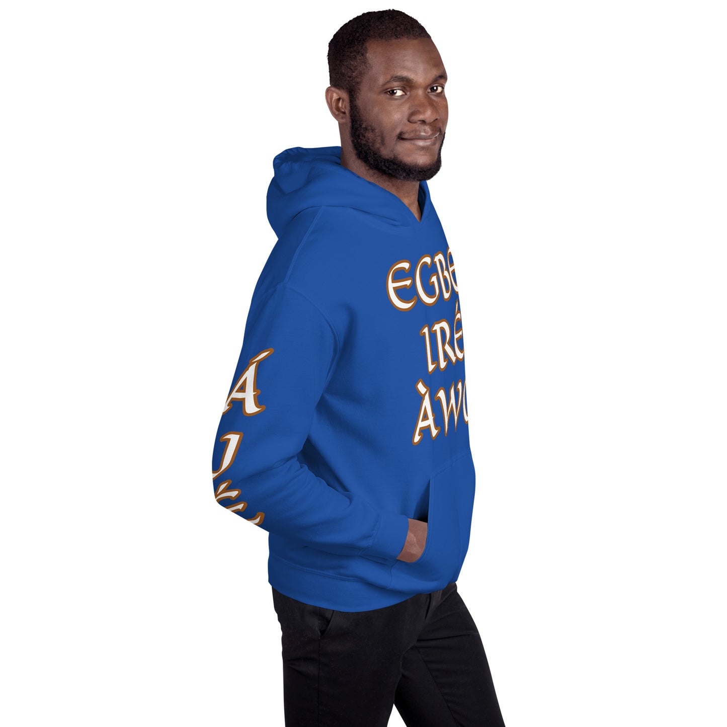 Egbe Ire Awo 2 Logo White Unisex Hoodie