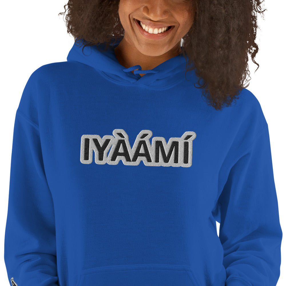 Egbe Iré ÀWO Logo iyaami embroidered Aje 3 Unisex Hoodie