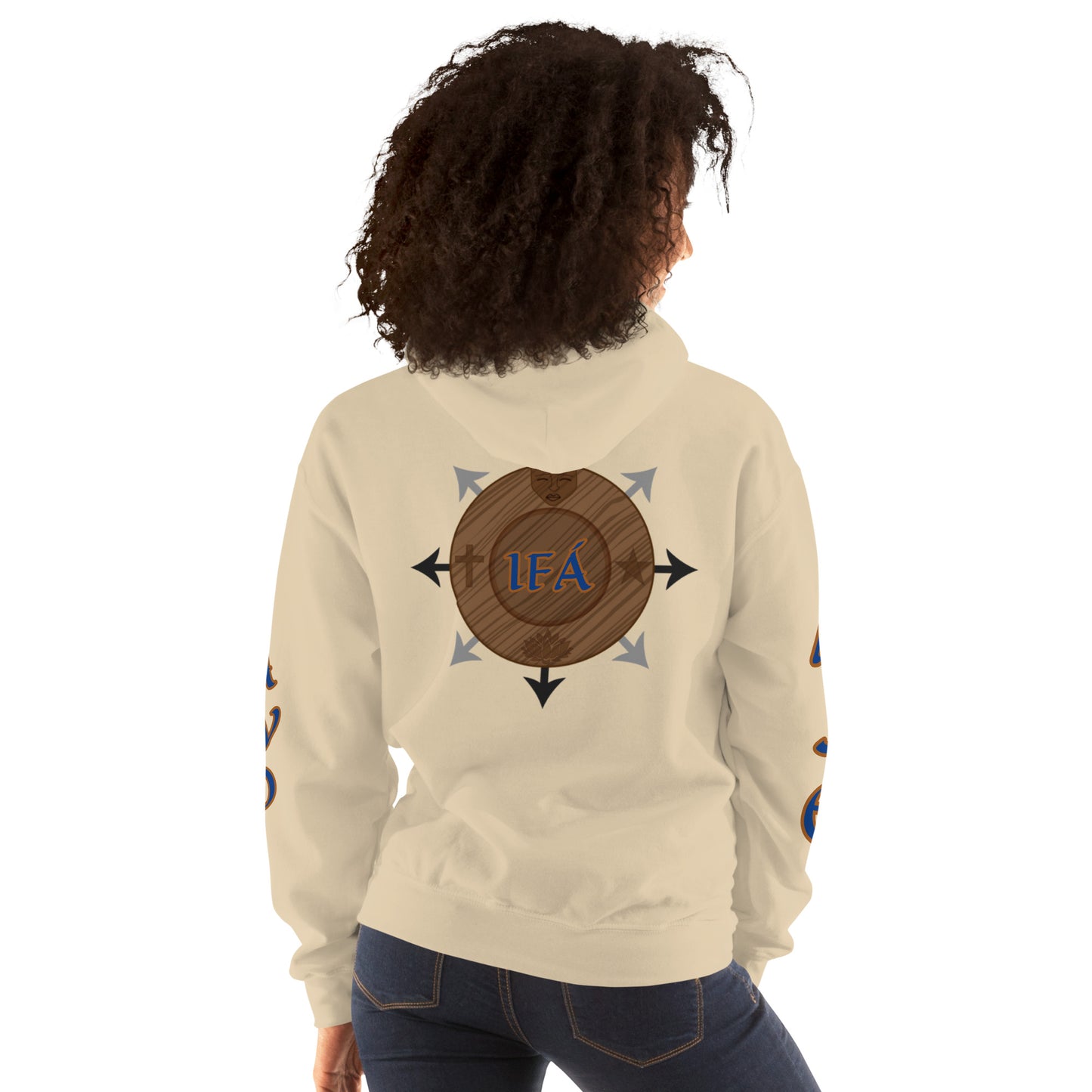 Egbe Ire Awo 2 Logo Blue Unisex Hoodie