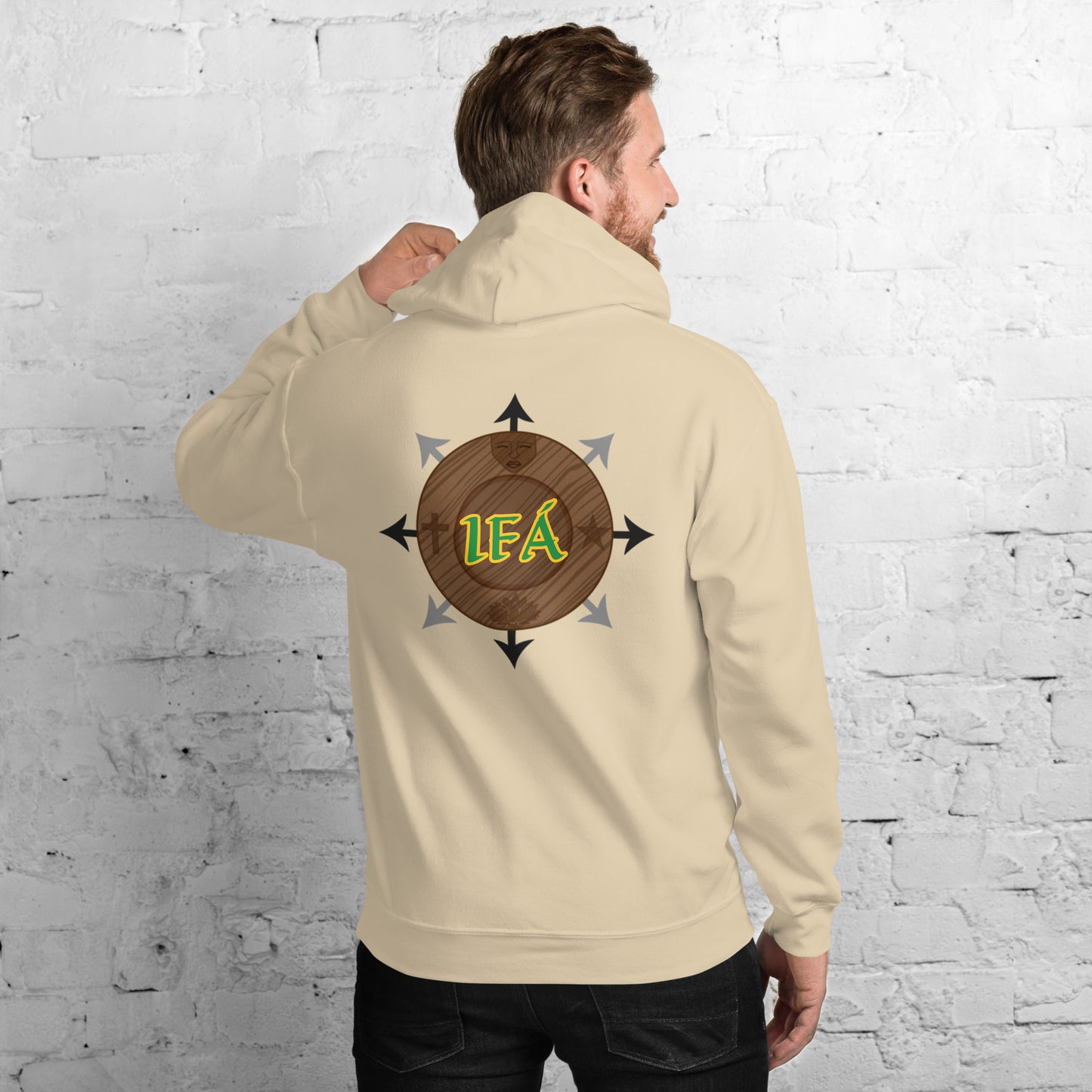 Egbe Iré Àwo Logo IFA Lucumi Orunmila embroidered Unisex Hoodie