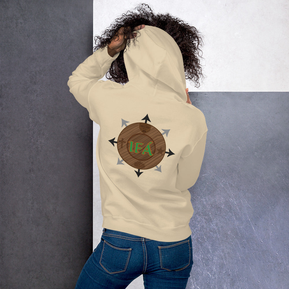 Egbe iré awo logo embroidered Orunmila IFA Isese Unisex Hoodie