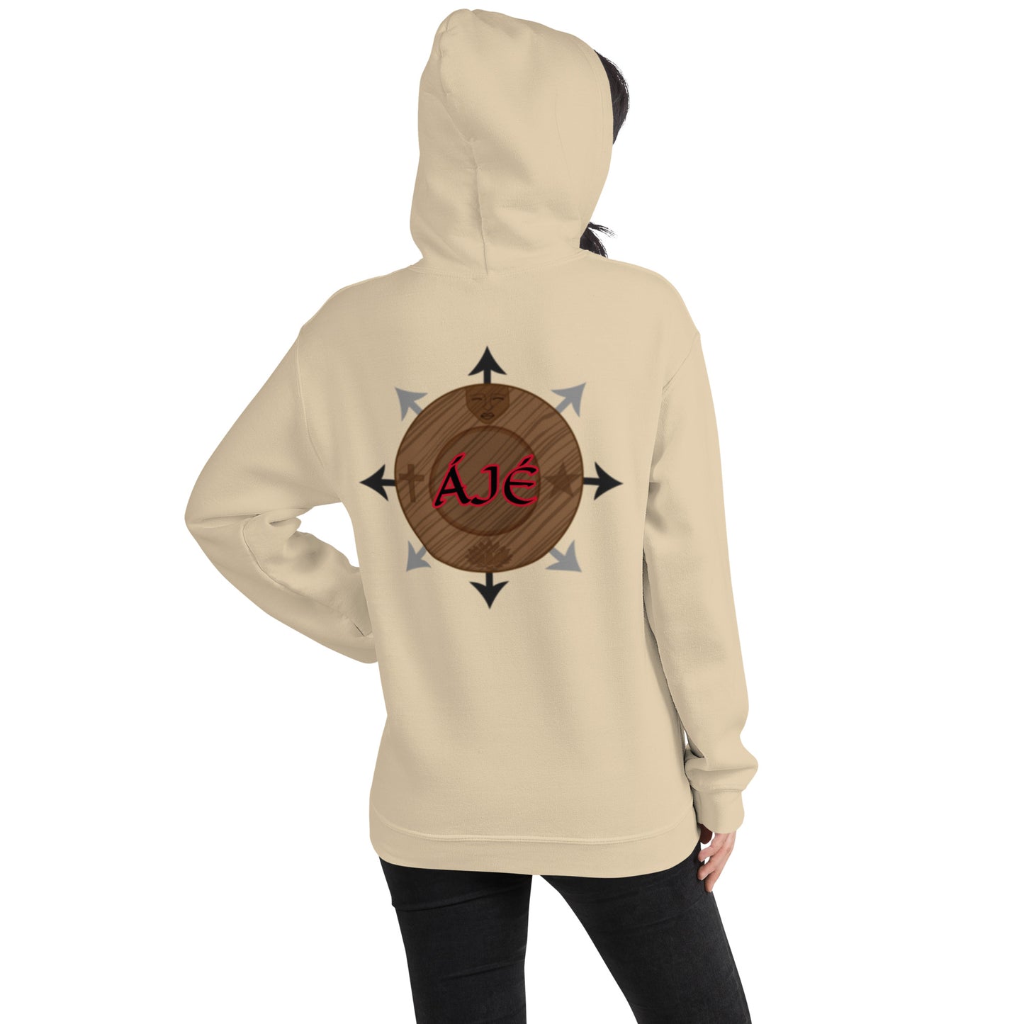 Egbe Iré ÀWO Logo Iyaami embroidered Aje 5 Unisex Hoodie