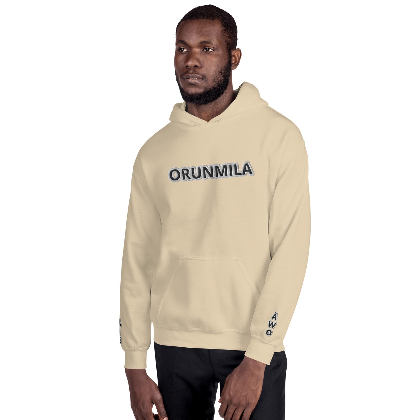 Egbe Iré ÀWO Logo Orunmila embroidered Aje 3 Unisex Hoodie