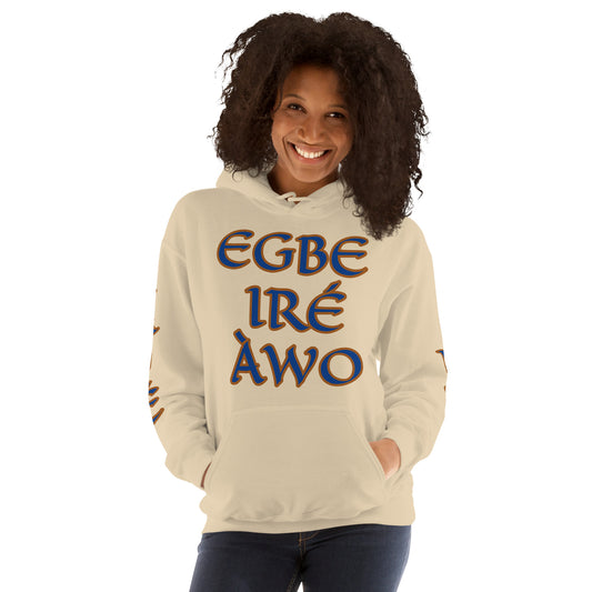 Egbe Ire Awo 2 Logo Blue Unisex Hoodie