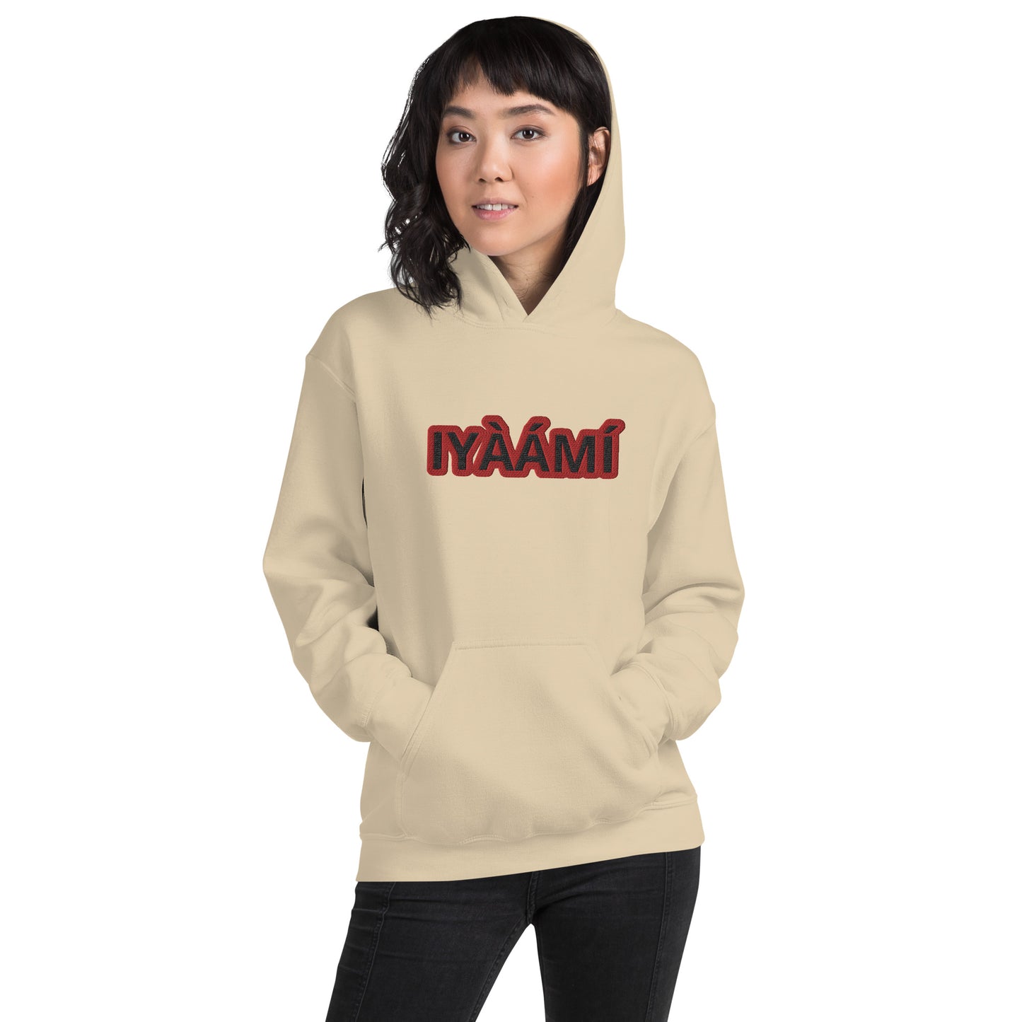 Egbe Iré ÀWO Logo Iyaami embroidered Aje 5 Unisex Hoodie