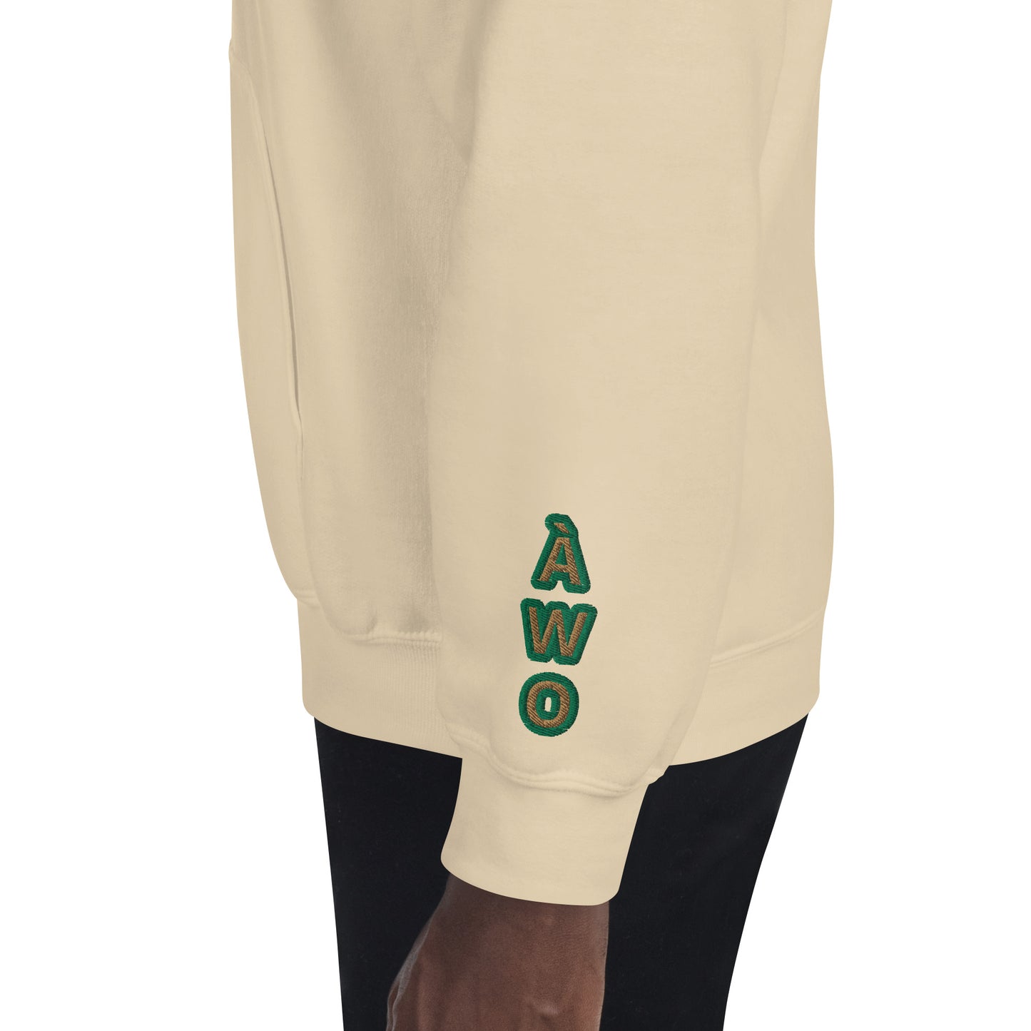 Egbe Iré ÀWO Logo Orunmila embroidered IFA Isese Reverse Unisex Hoodie