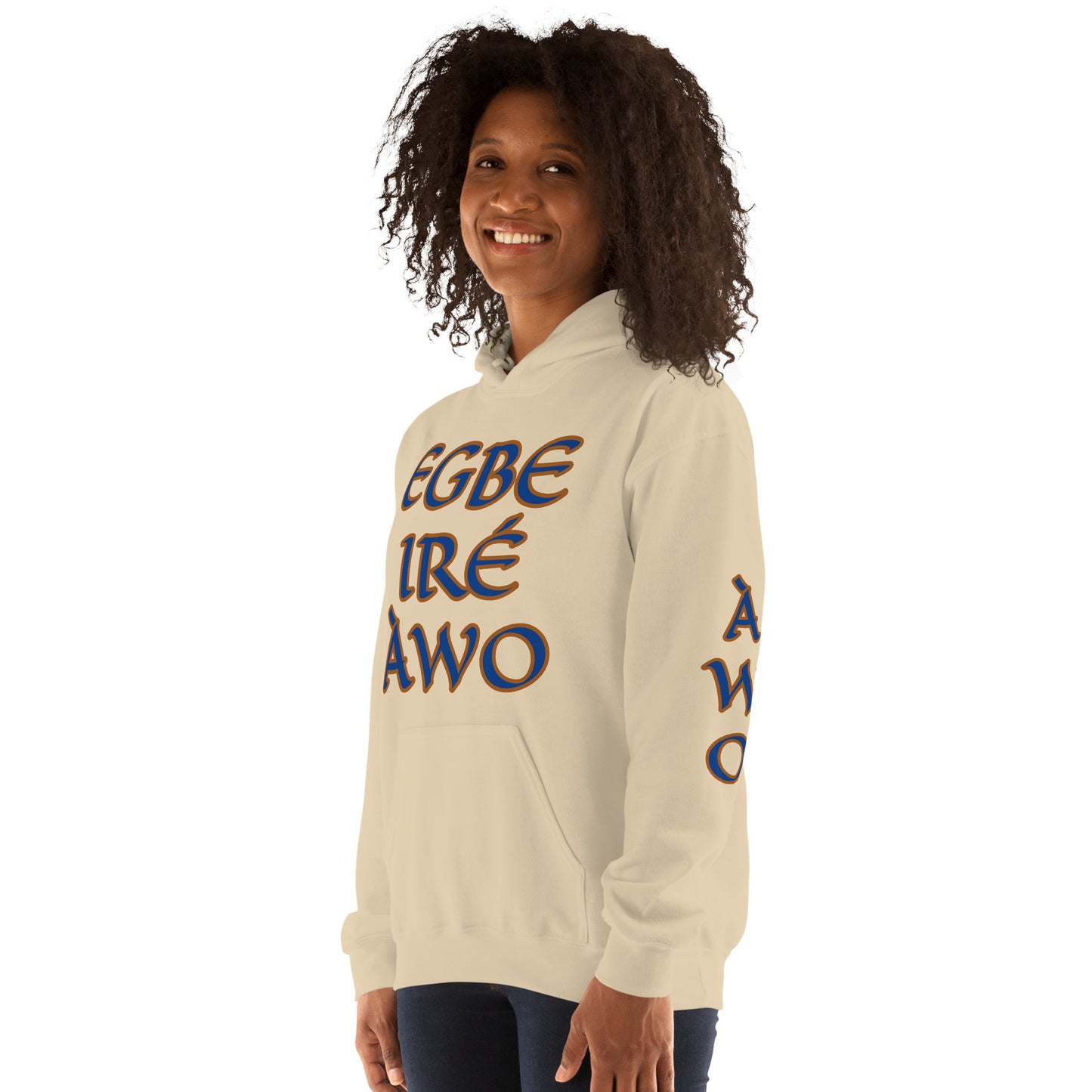 Egbe Ire Awo 2 Logo Blue Unisex Hoodie