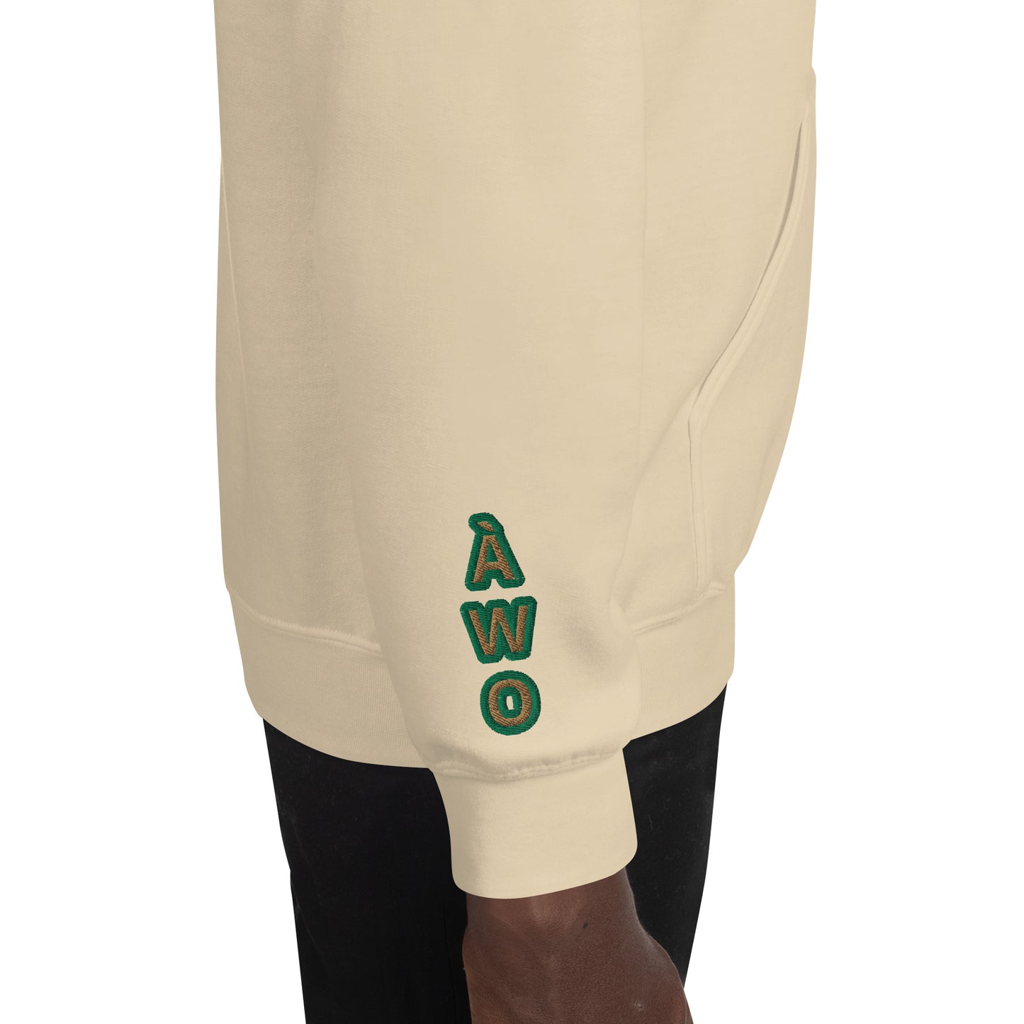 Egbe Iré ÀWO Logo Orunmila embroidered IFA Isese Reverse Unisex Hoodie