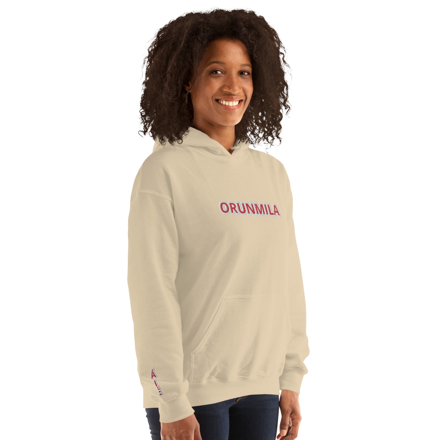 Egbe Iré ÀWO Logo Orunmila embroidered Aje 4 Unisex Hoodie