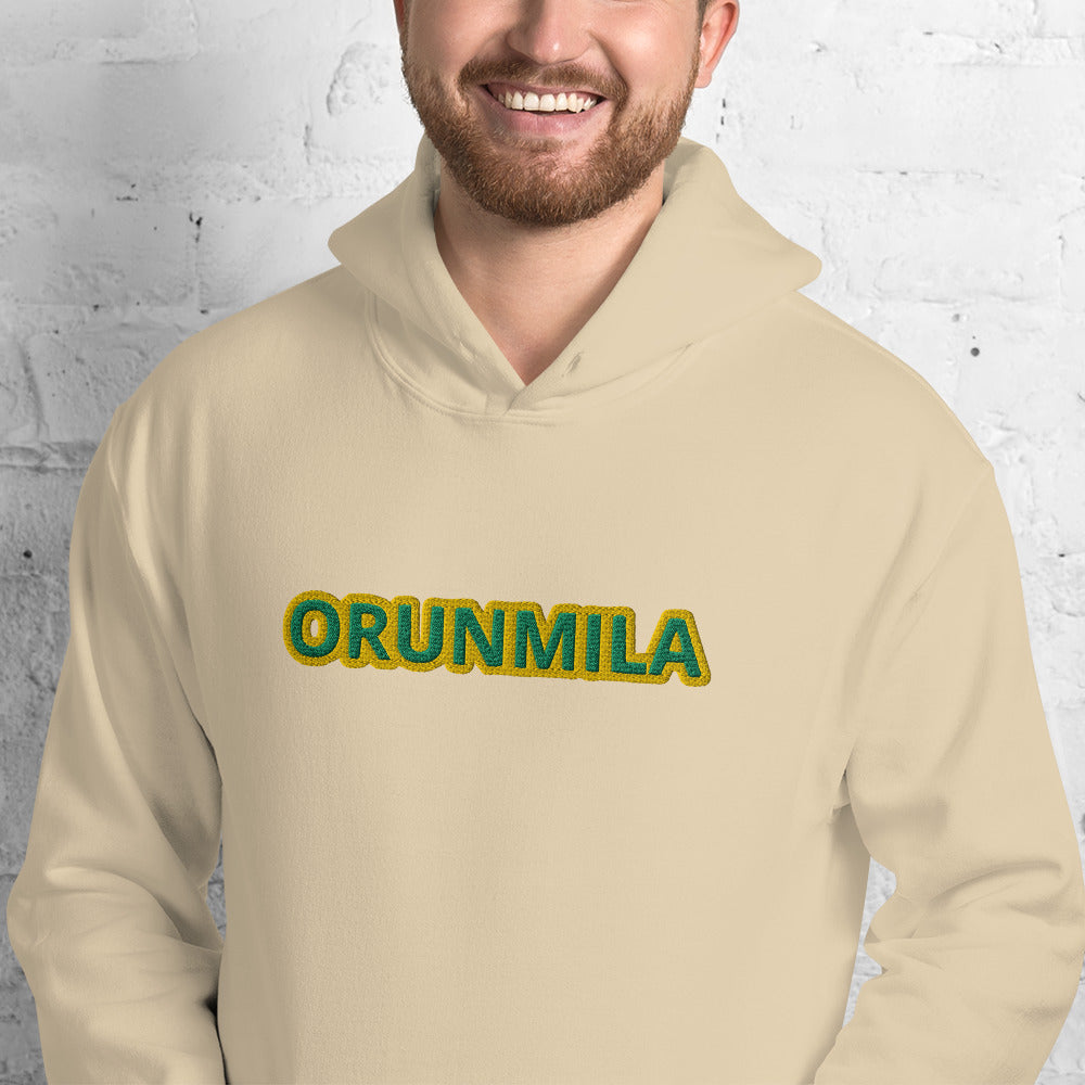 Egbe Iré Àwo Logo IFA Lucumi Orunmila embroidered Unisex Hoodie