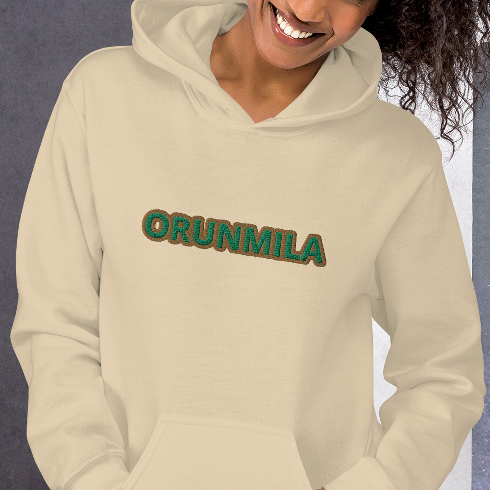 Egbe iré awo logo embroidered Orunmila IFA Isese Unisex Hoodie