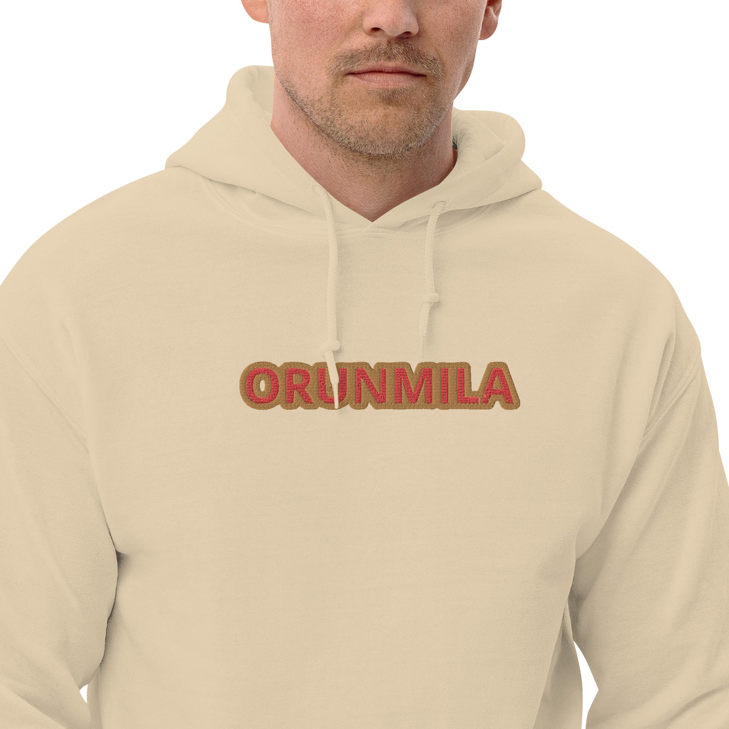 Egbe Ire Awo Logo Orunmila embroidered IFA Isese Red/Gold Unisex Hoodie