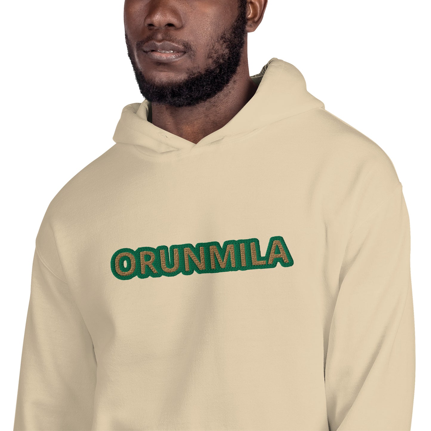 Egbe Iré ÀWO Logo Orunmila embroidered IFA Isese Reverse Unisex Hoodie