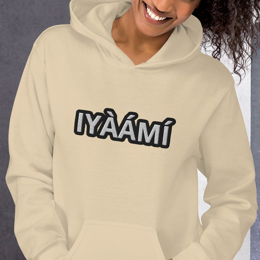 Egbe Iré ÀWO Logo Iyaami embroidered Aje 2 Unisex Hoodie