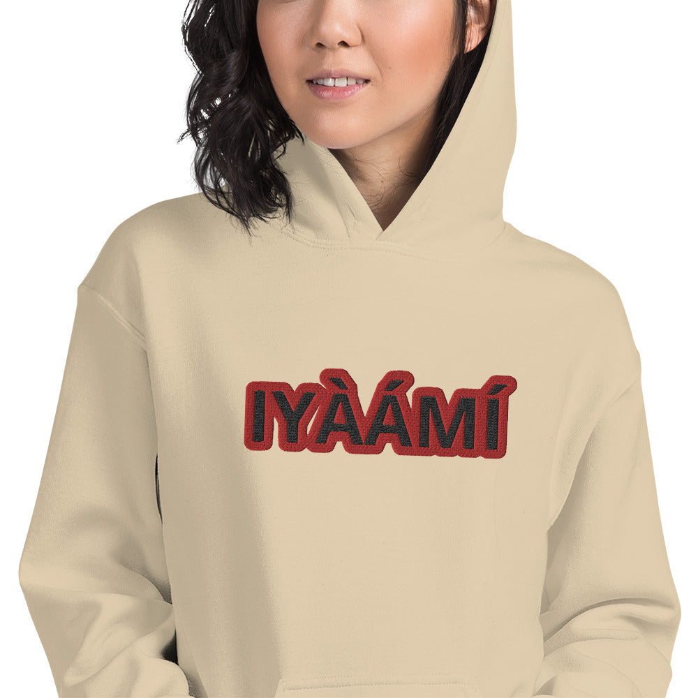 Egbe Iré ÀWO Logo Iyaami embroidered Aje 5 Unisex Hoodie