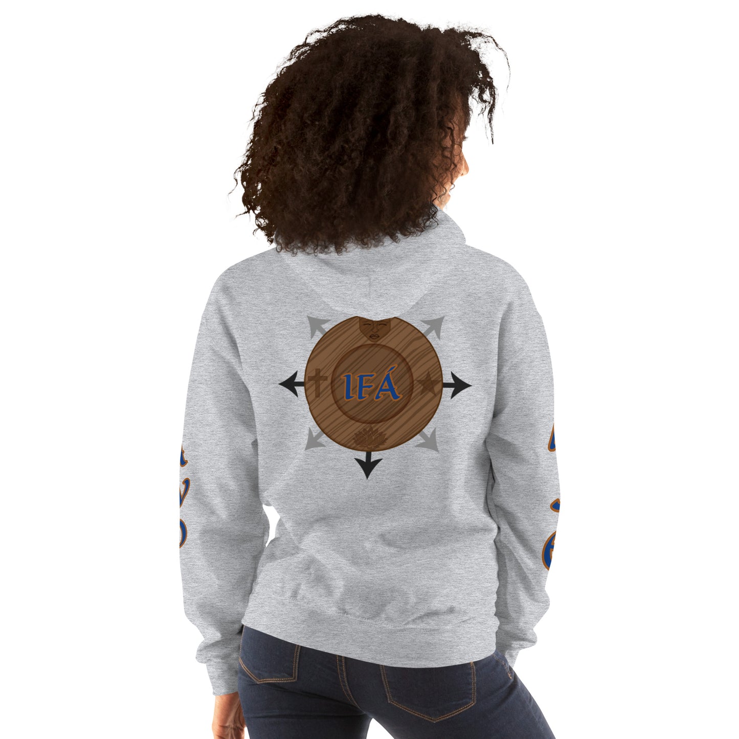 Egbe Ire Awo 2 Logo Blue Unisex Hoodie