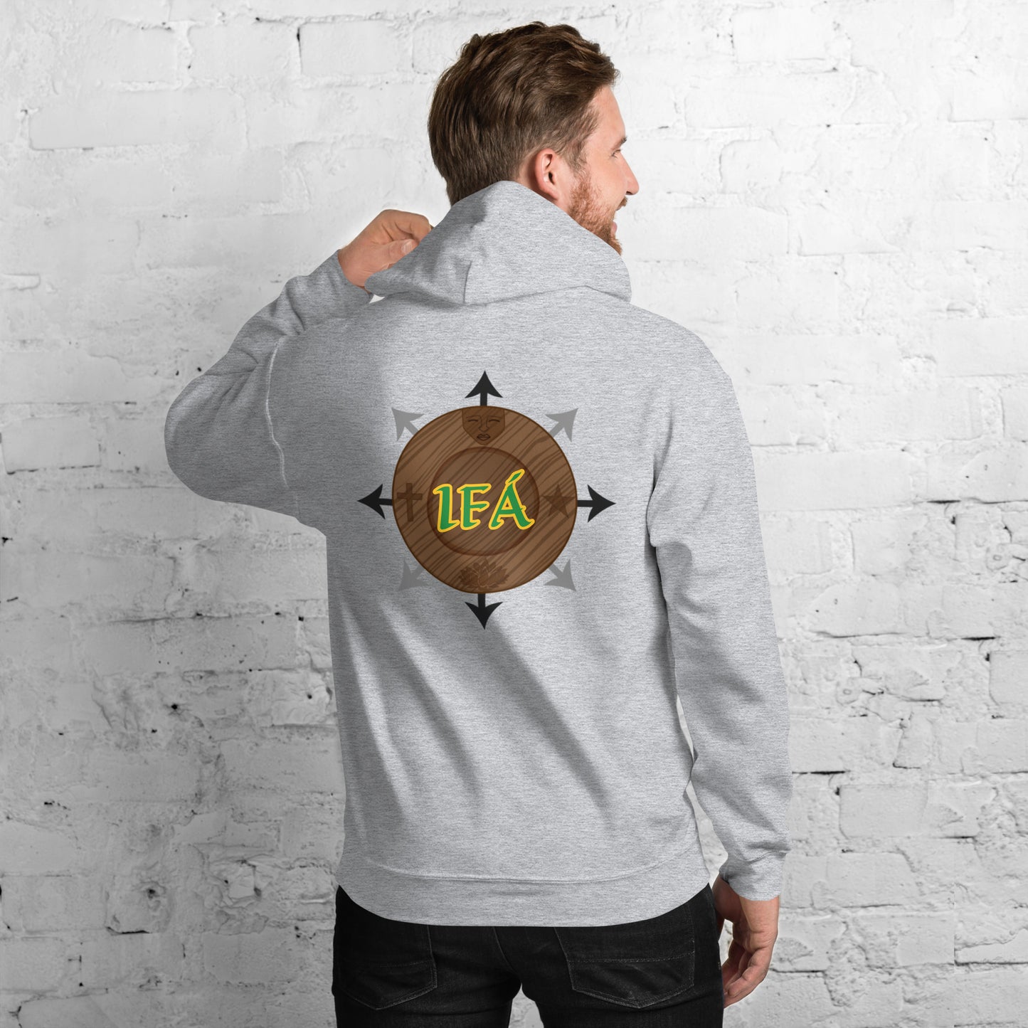 Egbe Iré Àwo Logo IFA Lucumi Orunmila embroidered Unisex Hoodie