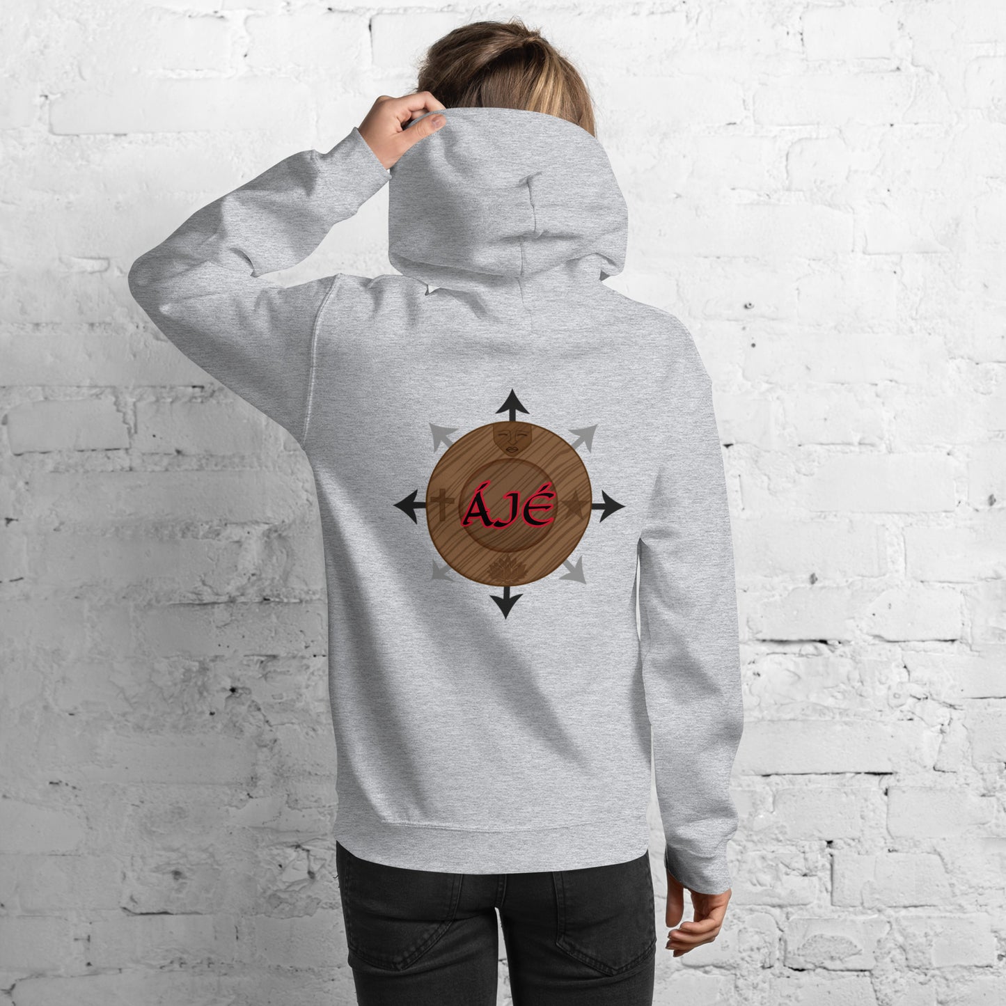 Egbe Iré ÀWO Logo Orunmila embroidered Aje 5 Unisex Hoodie