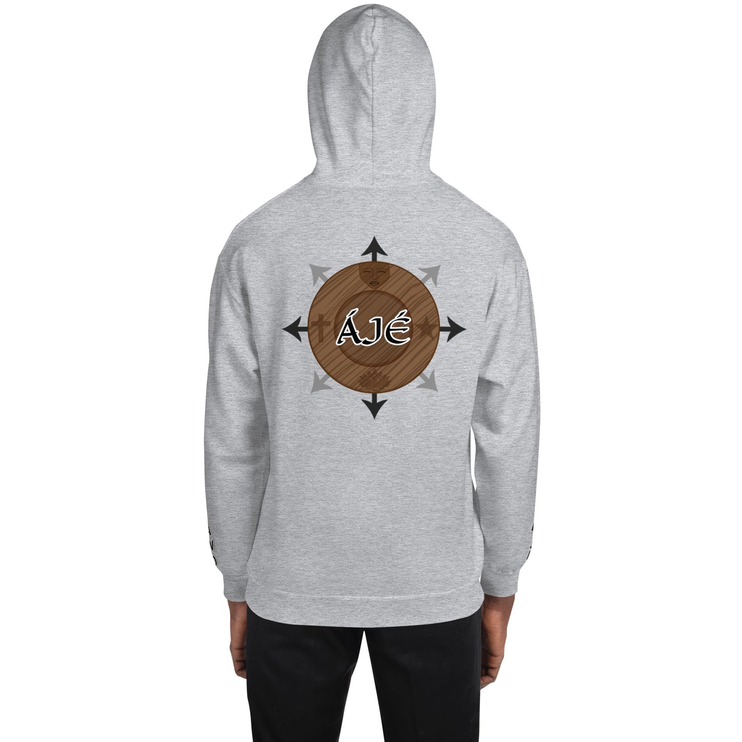 Egbe Iré ÀWO Logo Orunmila embroidered Aje 3 Unisex Hoodie