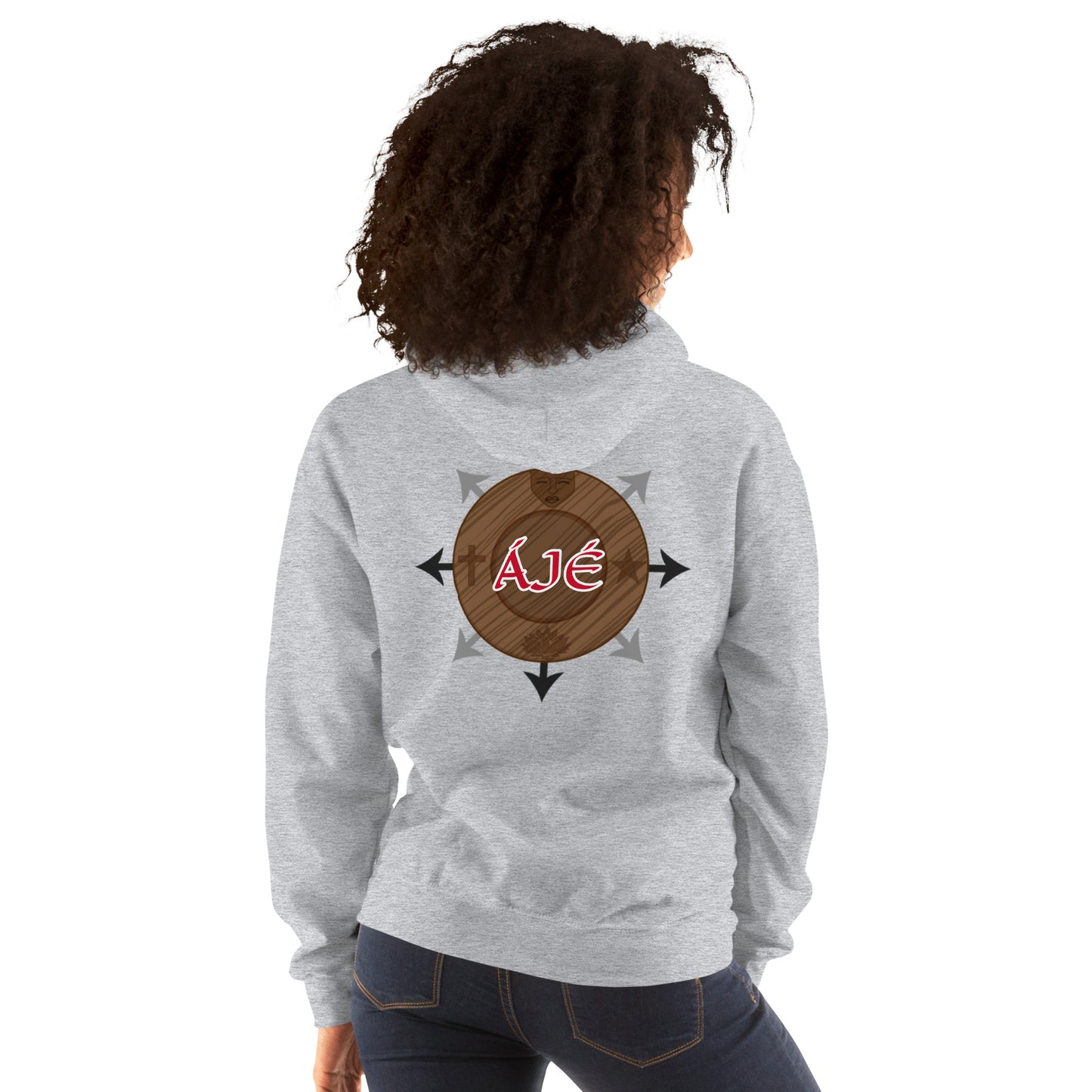 Egbe Iré ÀWO Logo Orunmila embroidered Aje 4 Unisex Hoodie