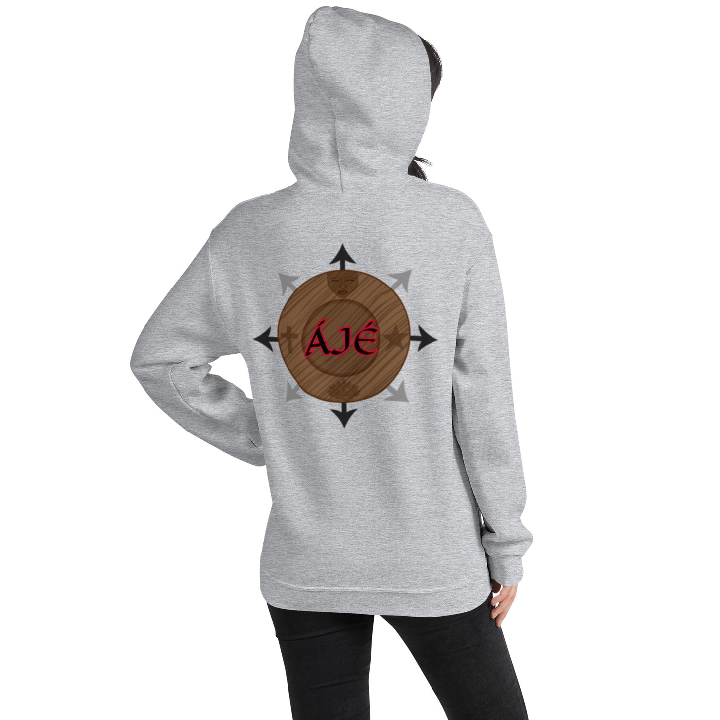 Egbe Iré ÀWO Logo Iyaami embroidered Aje 5 Unisex Hoodie