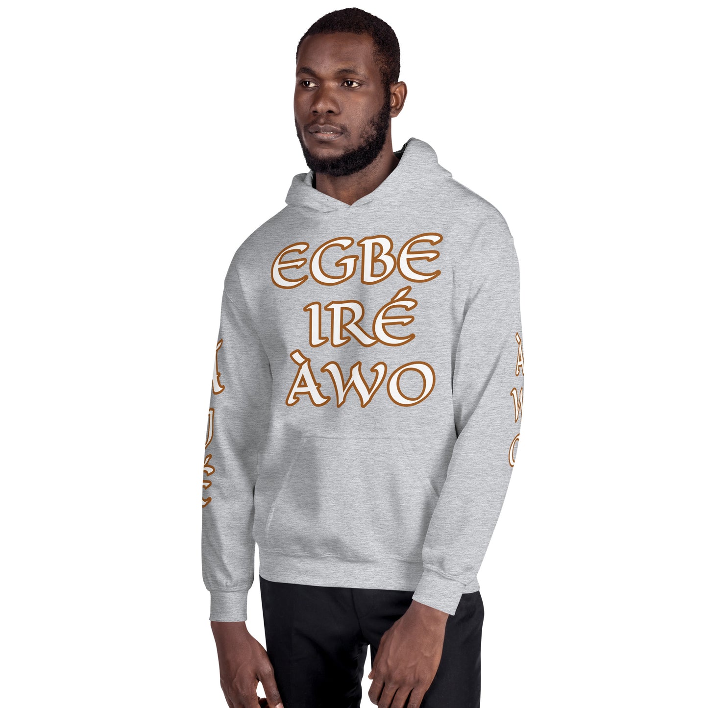 Egbe Ire Awo 2 Logo White Unisex Hoodie