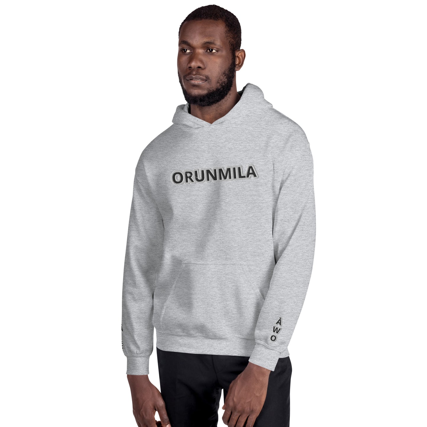 Egbe Iré ÀWO Logo Orunmila embroidered Aje 3 Unisex Hoodie