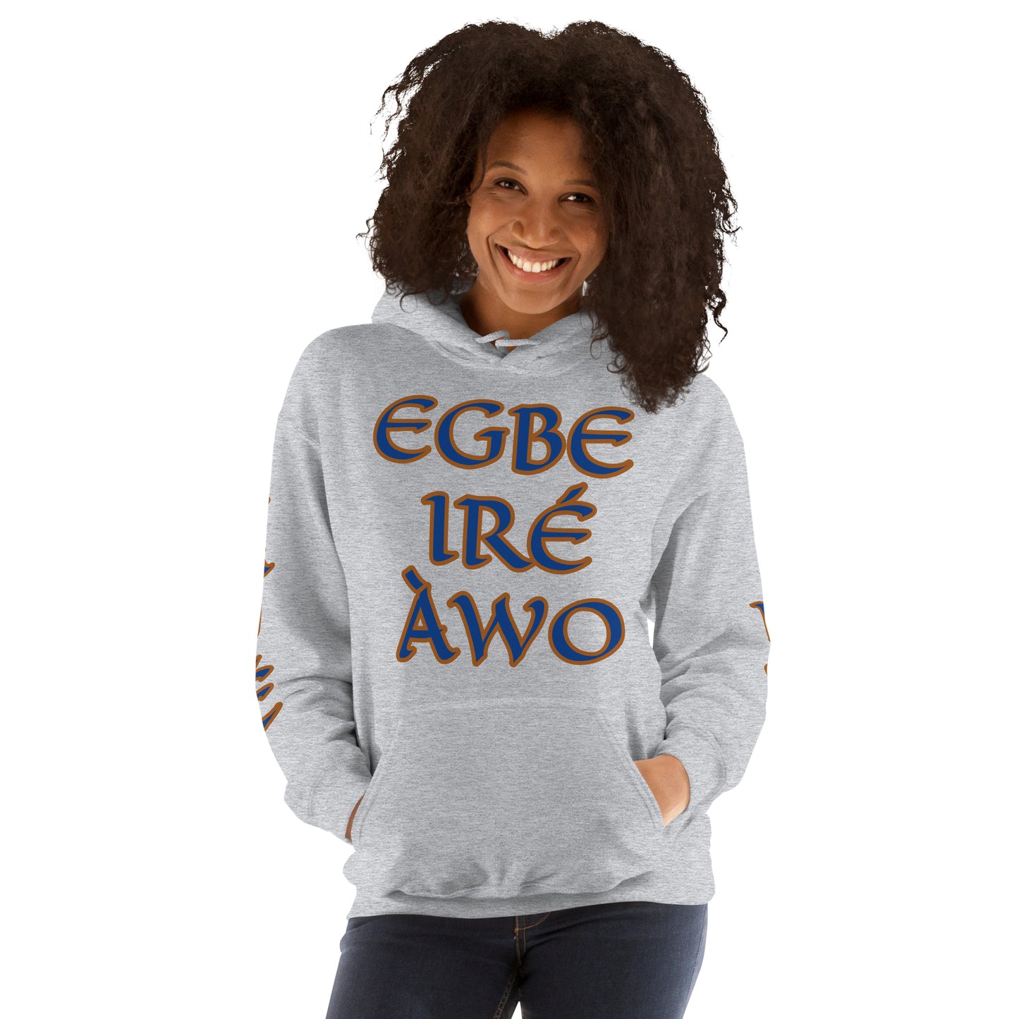 Egbe Ire Awo 2 Logo Blue Unisex Hoodie