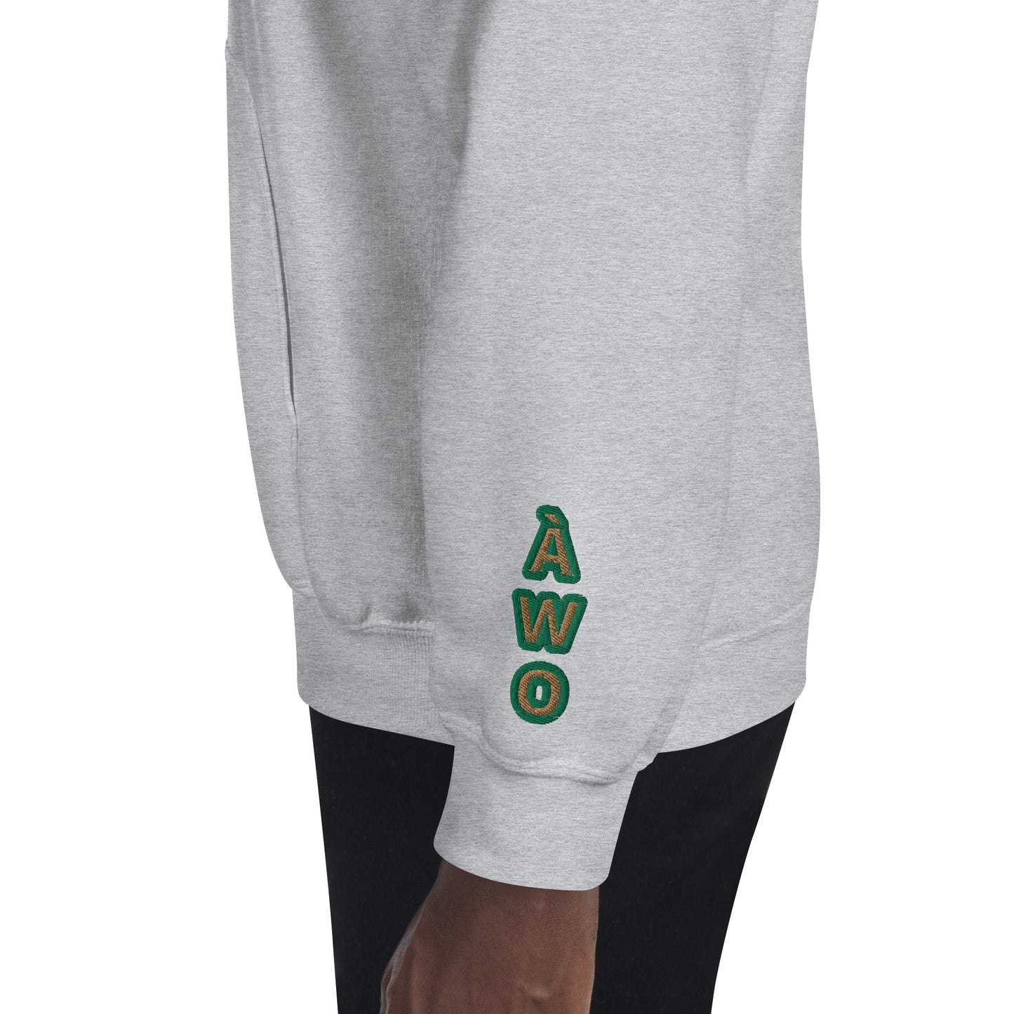 Egbe Iré ÀWO Logo Orunmila embroidered IFA Isese Reverse Unisex Hoodie