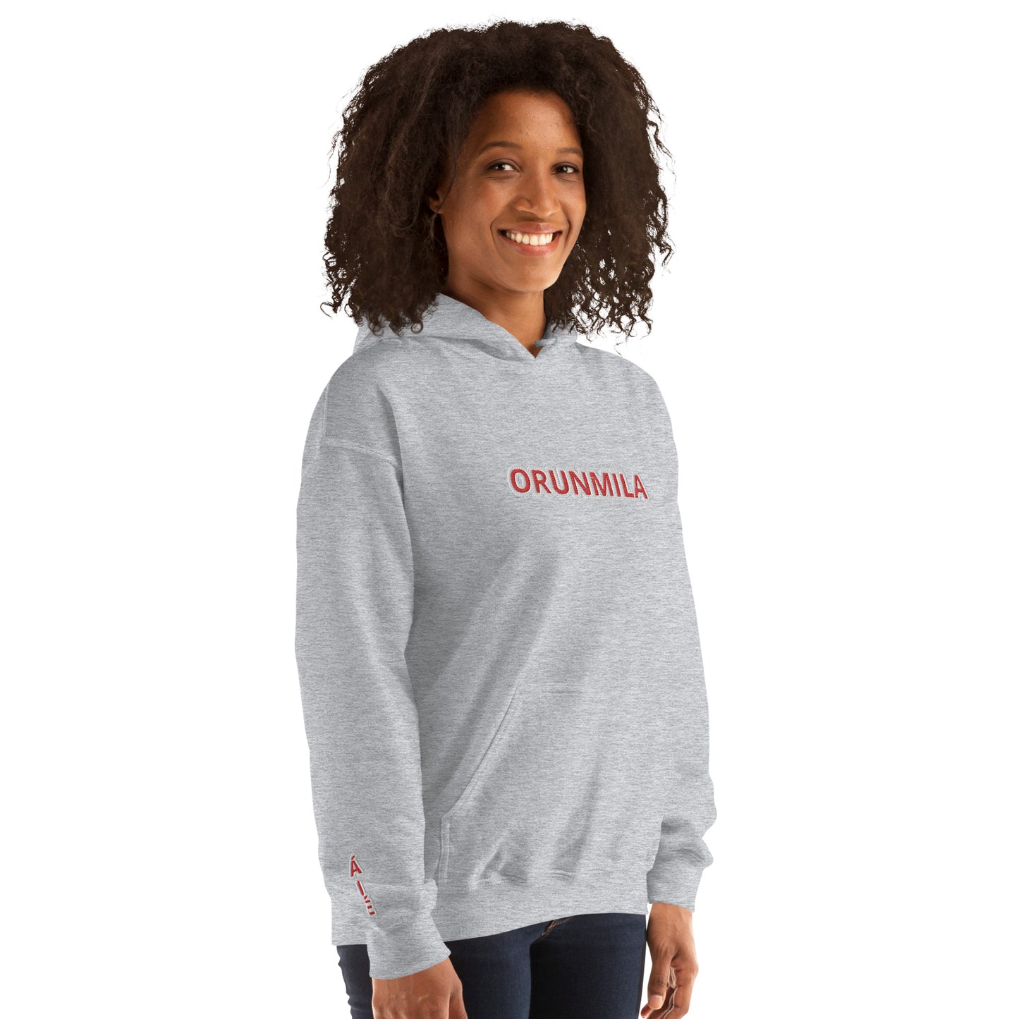 Egbe Iré ÀWO Logo Orunmila embroidered Aje 4 Unisex Hoodie