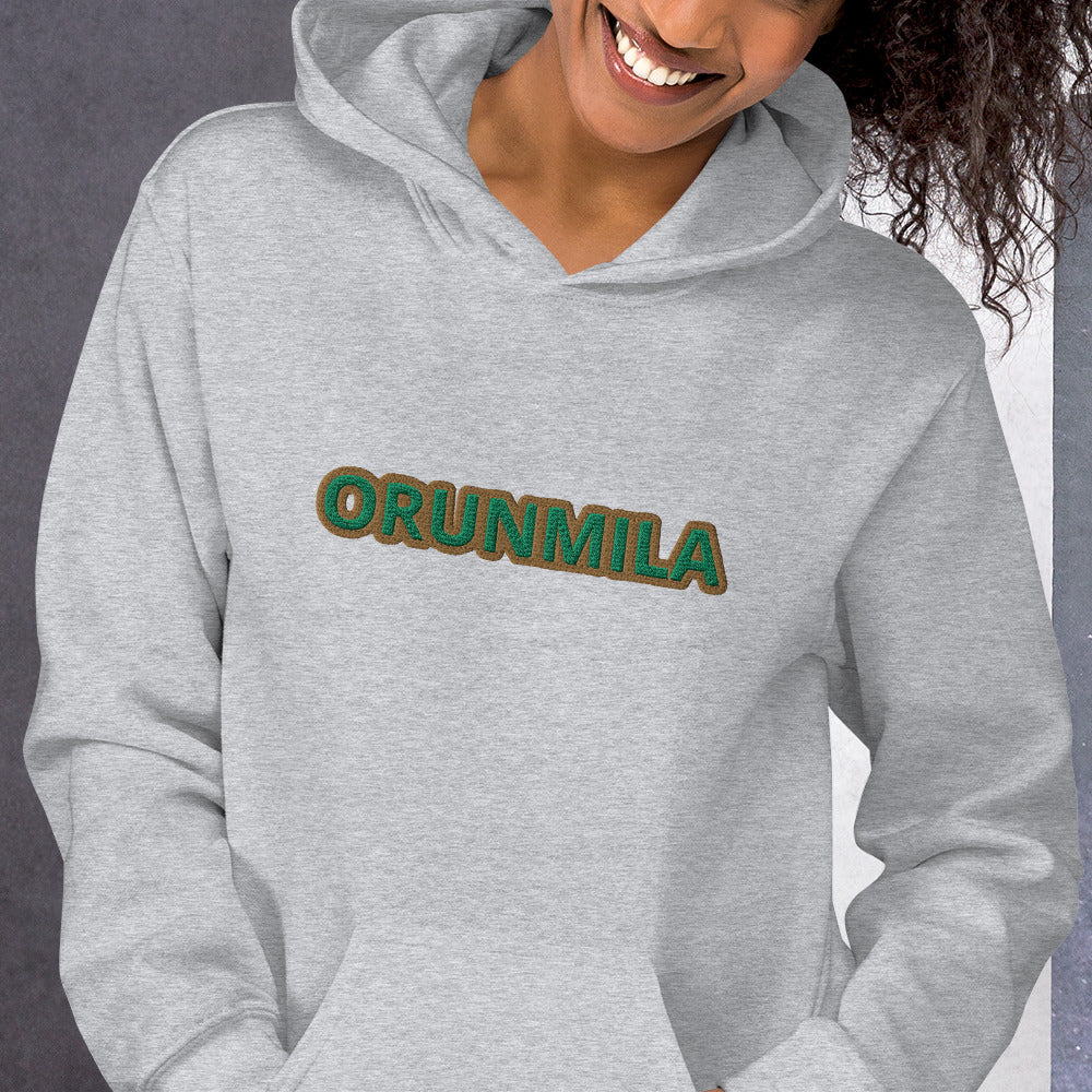 Egbe iré awo logo embroidered Orunmila IFA Isese Unisex Hoodie