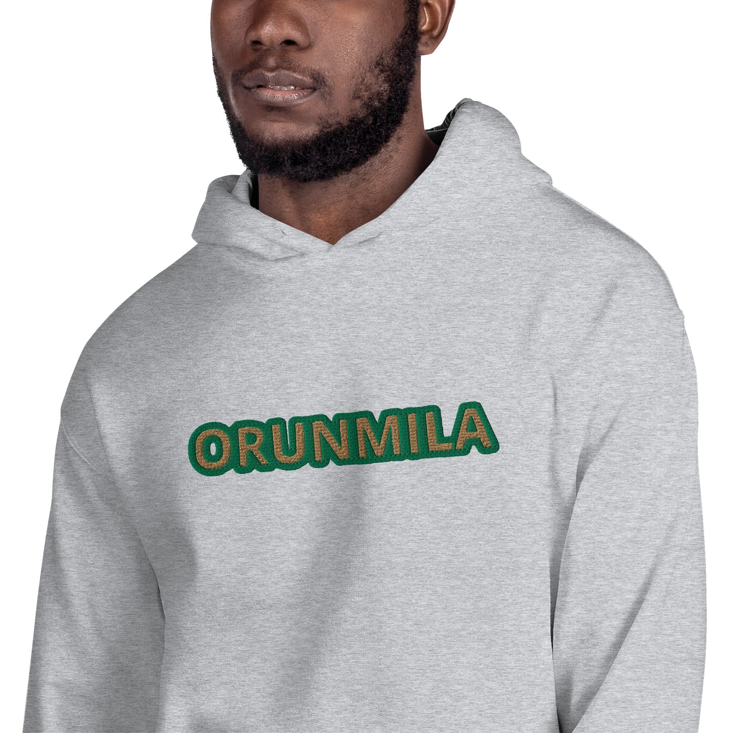 Egbe Iré ÀWO Logo Orunmila embroidered IFA Isese Reverse Unisex Hoodie