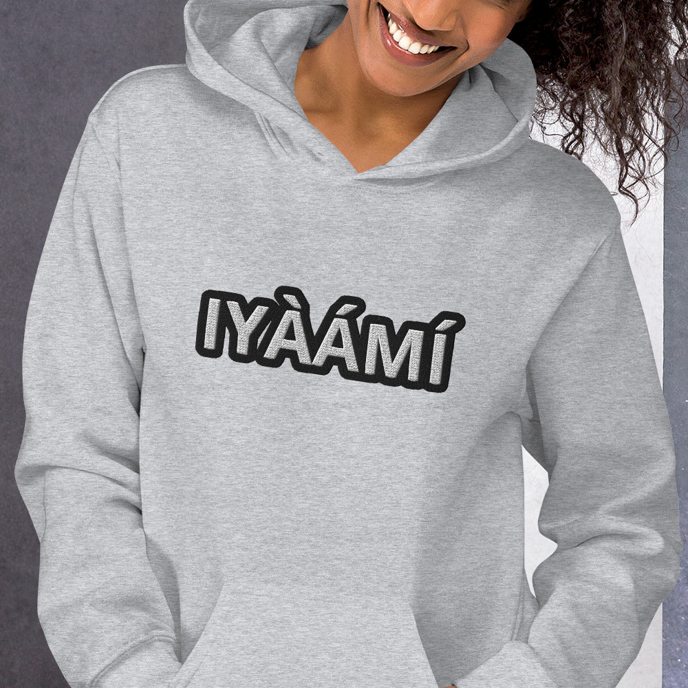 Egbe Iré ÀWO Logo Iyaami embroidered Aje 2 Unisex Hoodie